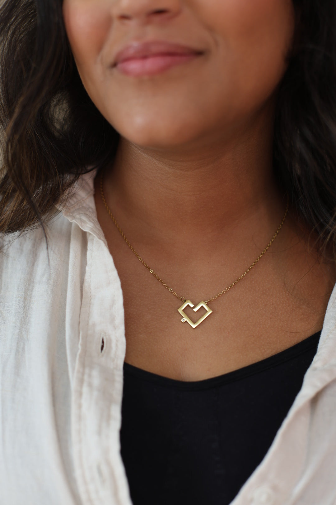 Love/ Hoob (حب) necklace (Koofi collagraphy)