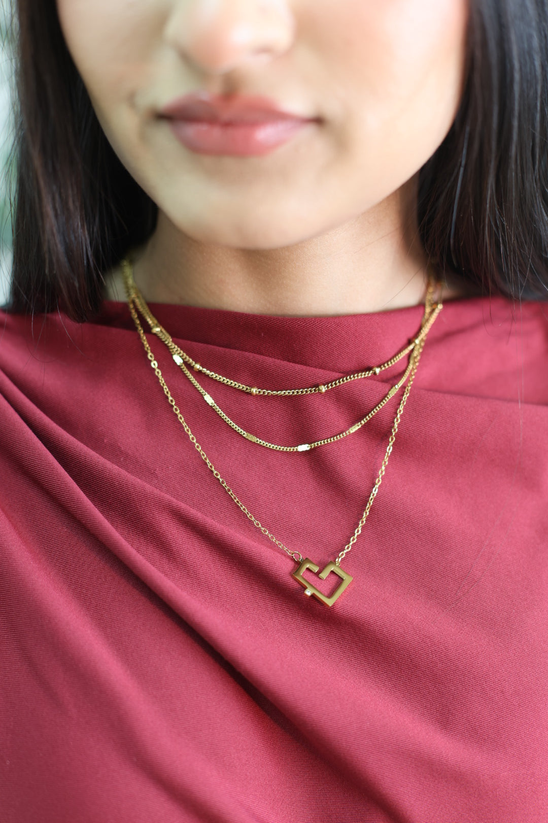 Love/ Hoob (حب) necklace (Koofi collagraphy)