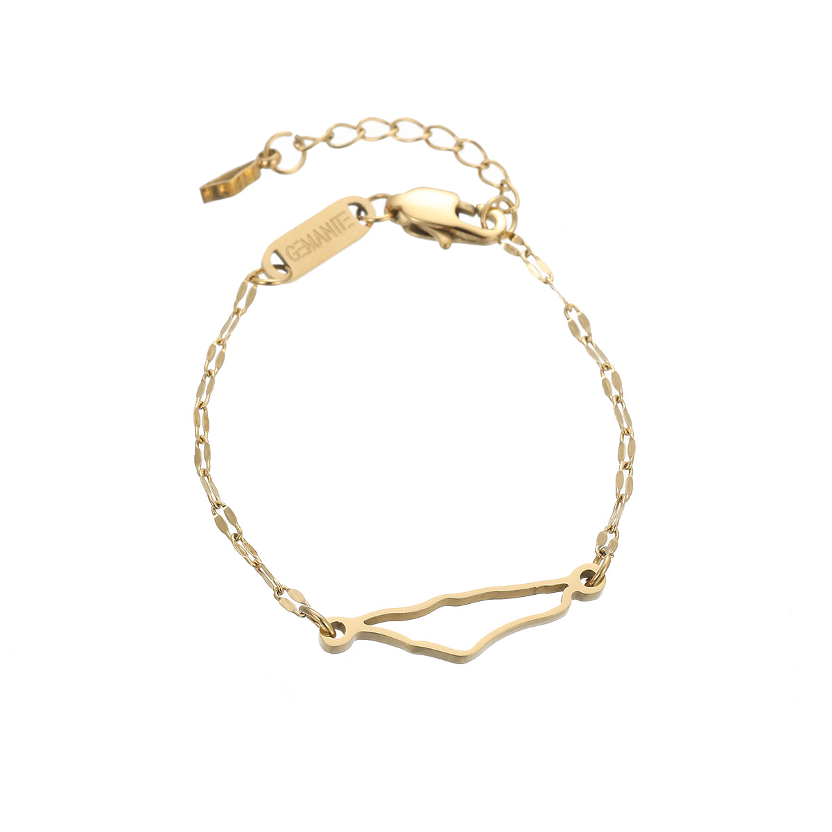 Palestine Map Bracelet (Hollow)