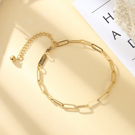 Link Chain Paperclip-style Bracelet (4.0mm)