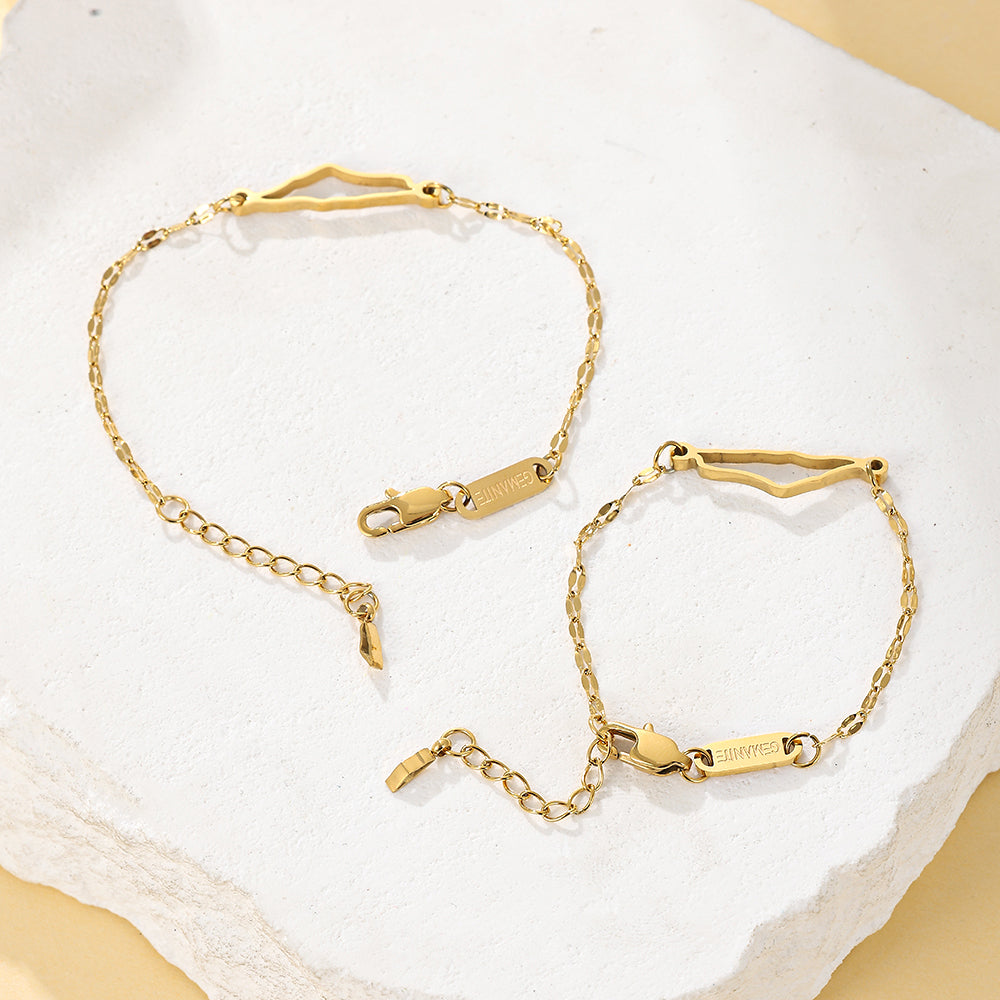 Palestine Map Bracelet (Hollow)