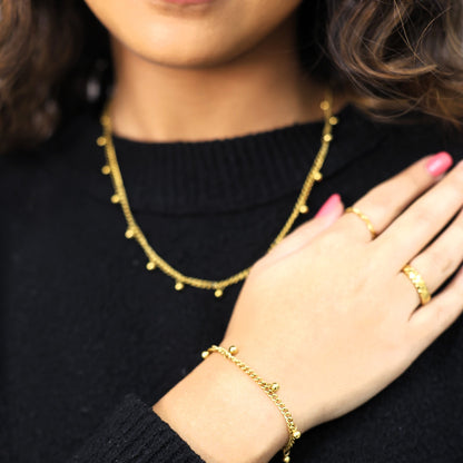 Dangling Bead Chain Necklace