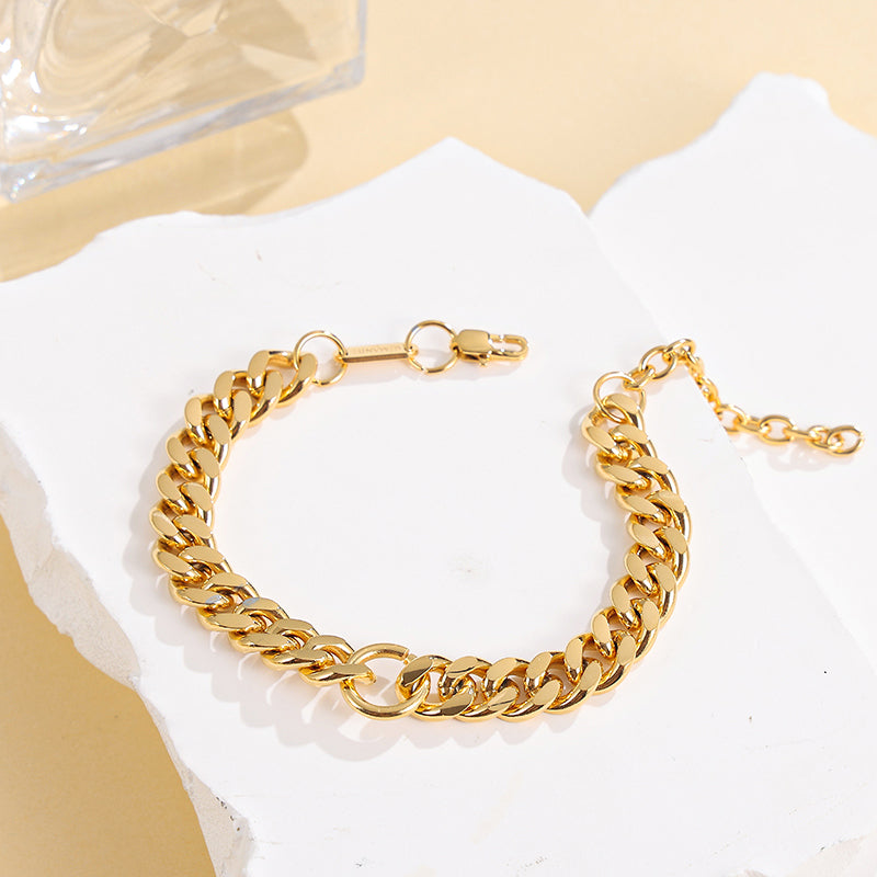 Cuban Link Chain Bracelet (8mm)