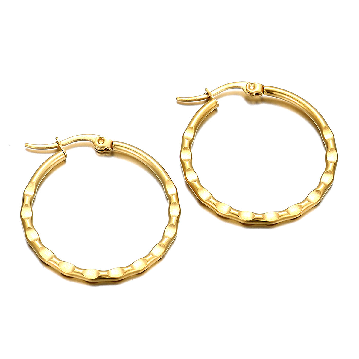 Hammered Hoop Earrings