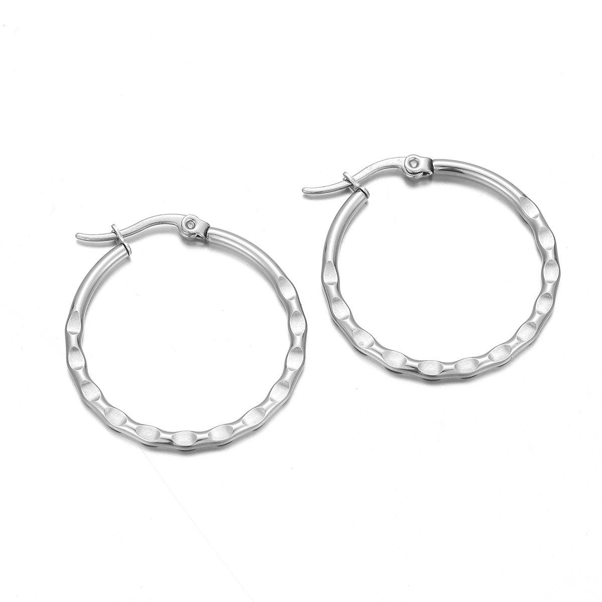 Hammered Hoop Earrings