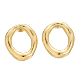 Organic Circular Hollow Earrings