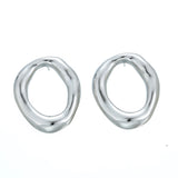 Organic Circular Hollow Earrings