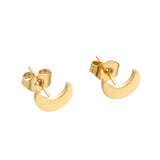 Crescent Moon Studs