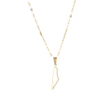 Palestine Map Necklace (Hollow)