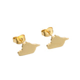 Syria Map Earrings