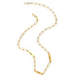 Custom Triple Name Bar Paperclip Necklace