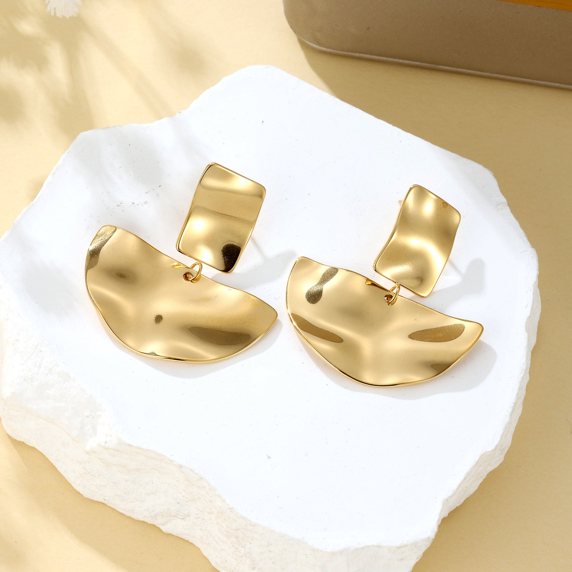 Hammered Drop Earrings