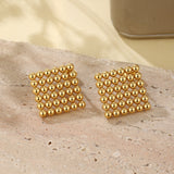 Squared Ball Earrings