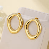 Organic Circular Hollow Earrings