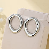 Organic Circular Hollow Earrings