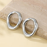 Organic Circular Hollow Earrings