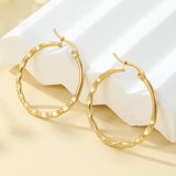 Hammered Hoop Earrings