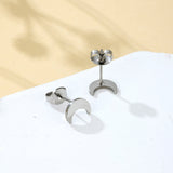 Crescent Moon Studs