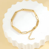Triple Name Bar Paperclip Bracelet