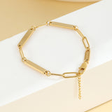 Triple Name Bar Paperclip Bracelet
