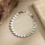 Round Disk Chain Bracelet – Delicate Radiance