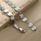 Round Disk Chain Bracelet – Delicate Radiance