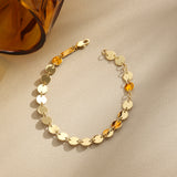 Round Disk Chain Bracelet – Delicate Radiance
