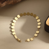 Round Disk Chain Bracelet – Delicate Radiance