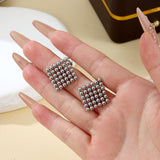 Squared Ball Earrings