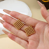 Squared Ball Earrings