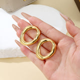Organic Circular Hollow Earrings