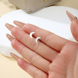 Crescent Moon Studs