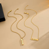 Custom Hollow Heart Name Bar Necklace