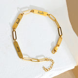 Custom Triple Name Bar Paperclip Bracelet