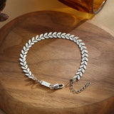 Leaf Chain Bracelet – Natural Elegance (6mm)