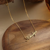 Custom Calligraphy Name Necklace (Made to Order)