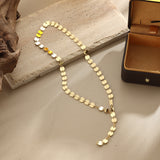 Round Disk Chain Necklace – Delicate Radiance