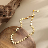 Round Disk Chain Necklace – Delicate Radiance