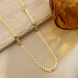 Leaf Chain Necklace – Natural Elegance (6mm)