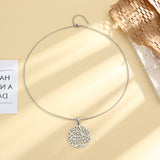Surely with hardship comes ease/ (إِنَّ مَعَ ٱلْعُسْرِ يُسْرًۭا) Circle necklace