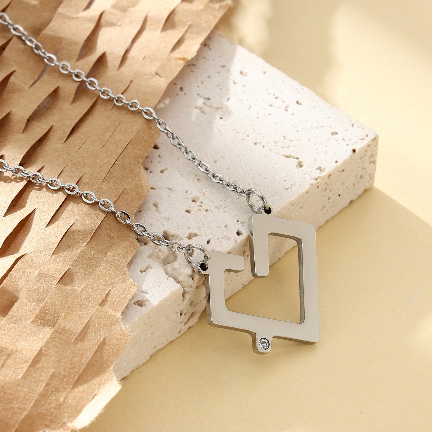 Love/ Hoob (حب) necklace (Koofi collagraphy)