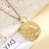 Surely with hardship comes ease/ (إِنَّ مَعَ ٱلْعُسْرِ يُسْرًۭا) Circle necklace
