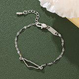 Palestine Map Bracelet (Hollow)