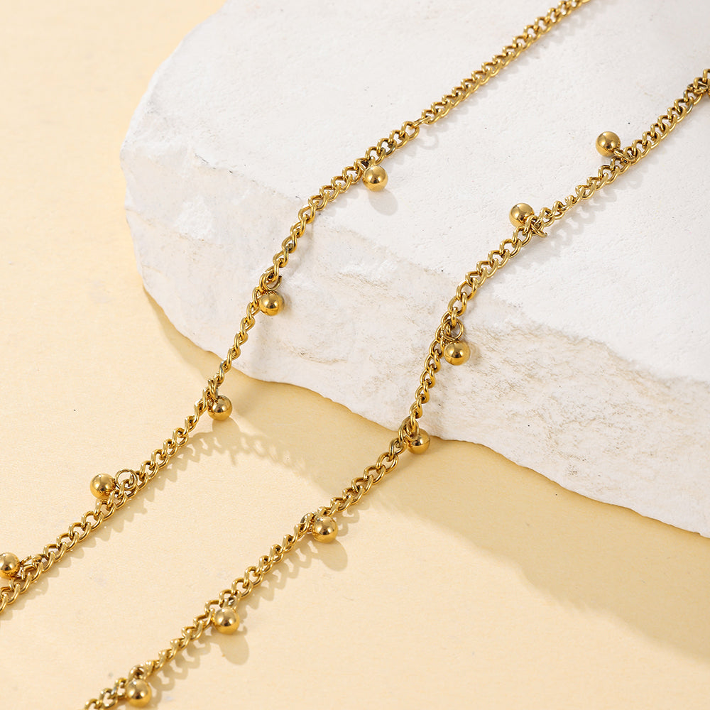 Dangling Bead Chain Necklace