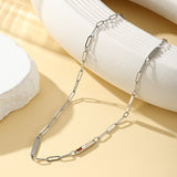 Triple Name Bar Paperclip Necklace