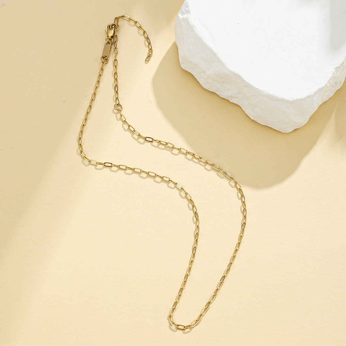 Link Chain Paperclip-style Necklace (2.5mm)