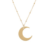 Surely with hardship comes ease/ (إِنَّ مَعَ ٱلْعُسْرِ يُسْرًۭا) Crescent necklace