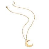 Surely with hardship comes ease/ (إِنَّ مَعَ ٱلْعُسْرِ يُسْرًۭا) Crescent necklace